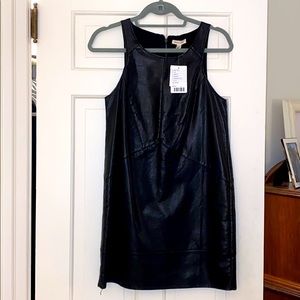 SILENCE + NOISE NWT BLACK FAUX LEATHER DRESS